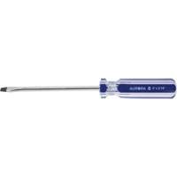 Blue Transparent Striped Slotted Screwdriver, 3/16" Tip, Round, Plastic Handle Northern Industrial Supply Inc.