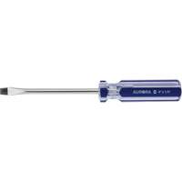 Blue Transparent Striped Slotted Screwdriver, 1/4" Tip, Round, Plastic Handle Northern Industrial Supply Inc.