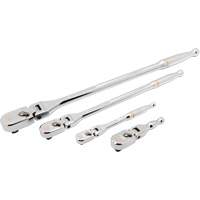Ensemble de rochet &agrave; t&ecirc;te en goutte et manche enti&egrave;rement poli avec prises 1/4", 3/8" & 1/2" 120XP Northern Industrial Supply Inc.