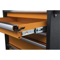 Armoire roulante pour outils s&eacute;rie GSX, 6 tiroirs, 36" la x 18-1/5" p x 37-2/5" h, Noir/Orange Northern Industrial Supply Inc.