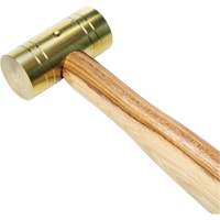 Brass Hammer with Hickory Handle, 1 lbs Head Weight, 11" L Northern Industrial Supply Inc.
