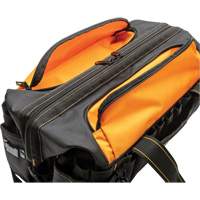 Professional 20" Tool Bag, Nylon, 33 Pockets, Black/Orange Northern Industrial Supply Inc.