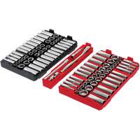 Jeu de cliquets et douilles m&eacute;triques/SAE avec organisateur PACKOUT &agrave; profil bas, 98 Mcx, Prise de 3/8" Northern Industrial Supply Inc.