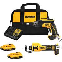 XR&reg; Brushless Drywall Screwgun & Cut-Out Tool Combo Kit, Lithium-Ion, 20 V Northern Industrial Supply Inc.