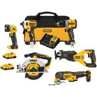 Ensemble six outils sans fil &agrave; moteur sans balai XR , Lithium-ion, 20 V Northern Industrial Supply Inc.