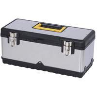 JPSTB-20 Stainless Steel Hand Tool Box, 9-63/100" D x 20" W x 8-7/8" H, Black/Silver Northern Industrial Supply Inc.