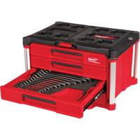 Ensemble de 60 cl&eacute;s mixtes m&eacute;triques et SAE avec boîte &agrave; outils PACKOUT &agrave; 4 tiroirs, 16-3/10" x 22-1/5" x 14-3/10", Noir/Rouge Northern Industrial Supply Inc.
