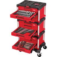 Ensemble maître de 366 outils &agrave; main pour m&eacute;caniciens avec tiroirs PACKOUT et diable, 16-3/10" x 22-1/5" x 48-5/8", Noir/Rouge Northern Industrial Supply Inc.