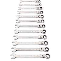 90-Tooth 12 Point Wrench Set, Flex Head/Ratcheting Combination, 12 Pieces, Metric Northern Industrial Supply Inc.