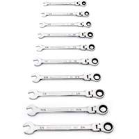 90-Tooth 12 Point SAE Wrench Set, Flex Head/Ratcheting Combination, 10 Pieces, Imperial Northern Industrial Supply Inc.