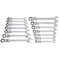 72-Tooth 12 Point Wrench Set, Flex Head/Ratcheting Combination, 14 Pieces, Imperial and Metric Northern Industrial Supply Inc.