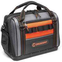 17" Tradesman Closed Top Tool Bag, Polyester, 3 Pockets, Black/Grey/Orange Northern Industrial Supply Inc.