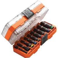 KNECT Drive Socket Set, 9 Pcs, Impact, 3/8" Drive Size, Deep Northern Industrial Supply Inc.