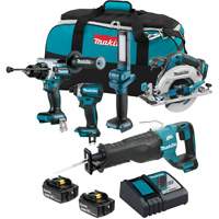 Ensemble de 5 outils sans fil LXT &agrave; moteur sans balais, Lithium-ion, 18 V Northern Industrial Supply Inc.