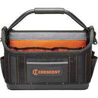 17" Tradesman Open Top Tool Bag, Polyester, 25 Pockets, Black/Orange Northern Industrial Supply Inc.