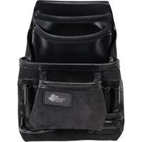 Phantom Collection Heavy-Duty Nail & Tool Bag, Leather, 10 Pockets, Black Northern Industrial Supply Inc.