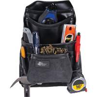 Phantom Collection Heavy-Duty Nail & Tool Bag, Leather, 10 Pockets, Black Northern Industrial Supply Inc.