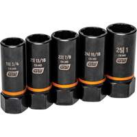 Bolt Biter Extraction Socket Set, 5 Pcs, Impact, 1/2" Drive Size, Deep Northern Industrial Supply Inc.
