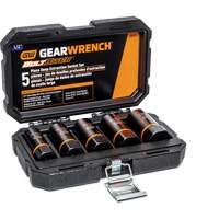 Bolt Biter Extraction Socket Set, 5 Pcs, Impact, 1/2" Drive Size, Deep Northern Industrial Supply Inc.