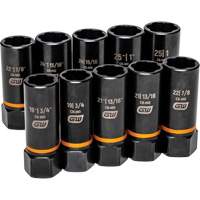 Bolt Biter Extraction Socket Set, 10 Pcs, Impact, 1/2" Drive Size, Deep Northern Industrial Supply Inc.