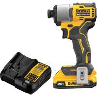 Ensemble de tournevis &agrave; chocs sans fil et sans balai, 1/4", 1700 lb-po Couple max., 20 V, Lithium-ion Northern Industrial Supply Inc.