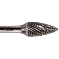Double Cut Tapered Burr, SG-5, 1/2" Dia., 1/4" Shank, 1" Depth of Cut Northern Industrial Supply Inc.