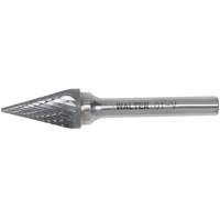 Double Cut Conical Carbide Burr, 1/2" Dia., 1/4" Shank, 7/8" Depth of Cut Northern Industrial Supply Inc.