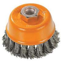 Knot-Twisted Wire Cup Brush, 3" Dia. x M10x1.25 Arbor Northern Industrial Supply Inc.