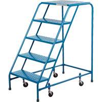 Rolling Step Ladder, 5 Steps, 18" Step Width, 46" Platform Height, Steel Northern Industrial Supply Inc.
