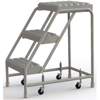 &eacute;chelles roulantes, 3 marches, Largeur de la marche 16", Hauteur de la plateforme 30", Aluminium Northern Industrial Supply Inc.