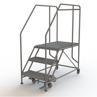 Mobile Work Platform, Steel, 3 Steps, 30" H, 35" D, 24" Step, Serrated Northern Industrial Supply Inc.