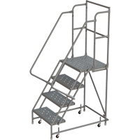 Deep Top Step Rolling Ladder, 4 Steps, 16" Step Width, 40" Platform Height, Steel Northern Industrial Supply Inc.