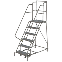 Deep Top Step Rolling Ladder, 7 Steps, 16" Step Width, 70" Platform Height, Steel Northern Industrial Supply Inc.