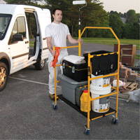 nsemble d'&eacute;chafaudage &agrave; montant de s&eacute;curit&eacute; & tablette pour outils de 4' Jobsite Series, Cadre Acier, 49-1/2" p x 57-3/4" h Northern Industrial Supply Inc.