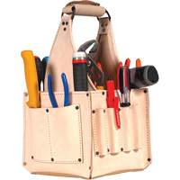 Electrical & Maintenance Tool Pouches, Leather, 17 Pockets, Beige Northern Industrial Supply Inc.
