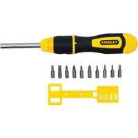 Multi-Bit Ratchet Screwdriver with 10 Bits, Cushion Grip Handle Northern Industrial Supply Inc.