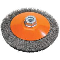 Meule soucoupe &agrave; fils cr&ecirc;p&eacute;s, 5" dia., Fils 0,012", Arbre 5/8"-11 Northern Industrial Supply Inc.