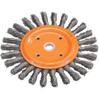 Disque &agrave; fils nou&eacute;s torsad&eacute;s d'&eacute;tabli, Dia. 8", Fils 0,0118", Arbre 5/8", Acier Northern Industrial Supply Inc.