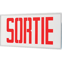 Stella Exit Signs - Sortie, LED, Hardwired, 17-1/2" L x 18-1/2" W, French Northern Industrial Supply Inc.