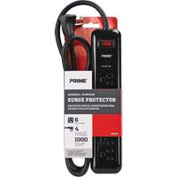 Surge Protector, 6 Outlets, 1000 J, 1875, 4' Cord Northern Industrial Supply Inc.