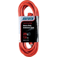 Vinyl Extension Cord, Outdoor, SJTW, 14/3 AWG, 15 A, 25' Northern Industrial Supply Inc.