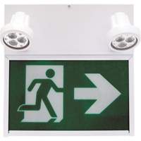 Running Man Exit Sign, LED, Battery Operated/Hardwired, 12" L x 12 1/2" W, Pictogram Northern Industrial Supply Inc.