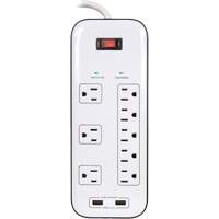 USB Charging Surge Protectors, 8 Outlets, 2400 J, 1875 W, 6' Cord Northern Industrial Supply Inc.