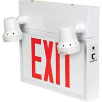 Exit Sign with Security Lights, LED, Battery Operated/Hardwired, 12-1/10" L x 11" W, English Northern Industrial Supply Inc.