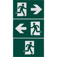 Running Man Sign with Security Lights, LED, Battery Operated/Hardwired, 12-1/10" L x 11" W, Pictogram Northern Industrial Supply Inc.