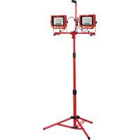 Twin Work Light with Tripod, LED, 40 W, 6000 Lumens, Aluminum Housing Northern Industrial Supply Inc.