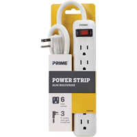 Power Strip, 6 Outlet(s), 3', 15 A, 1875 W, 125 V Northern Industrial Supply Inc.