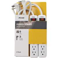 Power Strip 2-Pack, 6 Outlet(s), 3', 15 A, 1875 W, 125 V Northern Industrial Supply Inc.