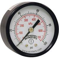 Manom&egrave;tre &eacute;conomique,  2", 0 - 160 psi, Fixation arri&egrave;re, Analogique Northern Industrial Supply Inc.