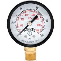 Manom&egrave;tre &eacute;conomique,  2", 0 - 100 psi, Fixation inf&eacute;rieure, Analogique Northern Industrial Supply Inc.